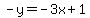 -y=-3x%2B1
