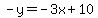 -y=-3x%2B10