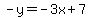 -y=-3x%2B7