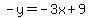 -y=-3x%2B9