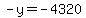 -y=-4320