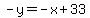 -y=-x%2B33