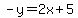 -y=2x%2B5