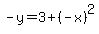 -y=3%2B%28-x%29%5E2