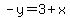 -y=3%2Bx