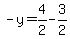 -y=4%2F2-3%2F2