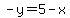 -y=5-x