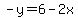 -y=6-2x+