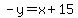 -y=x%2B15