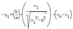 -y%5B1%5D=%28b%2Fa%29%28x%5B1%5D%2Fsqrt%28x%5B1%5D%5E2-a%5E2%29%29%28x%5BA%5D-x%5B1%5D%29
