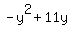 -y%5E2+%2B+11y