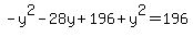 -y%5E2-28y%2B196%2By%5E2=196