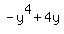 -y%5E4+%2B+4y