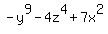 -y%5E9-4z%5E4%2B7x%5E2