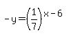 -y+=+%281%2F7%29%5E%28x-6%29
