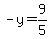-y+=+9%2F5