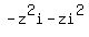 -z%5E2i+-+zi%5E2