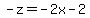 -z+=+-2x+-+2