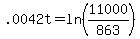 .0042t+=+ln%2811000%2F863%29