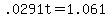 .0291t+=+1.061
