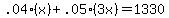 .04%28x%29%2B.05%283x%29+=+1330