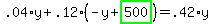 .04%2Ay%2B.12%2A%28-y%2Bhighlight_green%28+500+%29%29=.42%2Ay