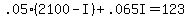 .05%282100-I%29%2B.065I=123