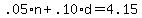.05%2An%2B.10%2Ad=4.15