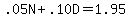 .05N%2B.10D=1.95