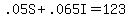 .05S%2B.065I=123