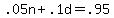 .05n%2B.1d=.95