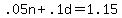 .05n%2B.1d=1.15