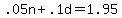 .05n%2B.1d=1.95