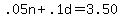 .05n+%2B+.1d+=+3.50