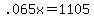 .065x=1105