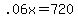 .06x+=+720