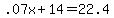 .07x%2B14.00=22.4