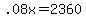 .08x+=+2360