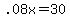 .08x+=+30