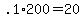 .1%2A200+=+20
