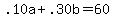 .10a%2B.30b=60