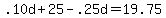 .10d%2B25-.25d=19.75