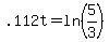 .112t+=+ln%285%2F3%29
