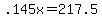 .145x=217.5