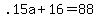 .15a%2B16=88