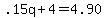 .15q%2B4=4.90