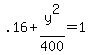 .16%2By%5E2%2F400=1