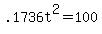 .1736t%5E2+=+100