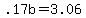 .17b+=+3.06
