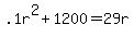 .1r%5E2+%2B+1200+=+29r